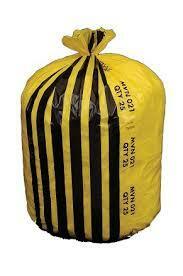 Clinical Yellow Tiger Striped Sacks x 250