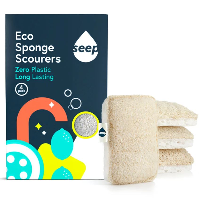 Seep Compostable Sponge & Loofah Scourer 4 pack