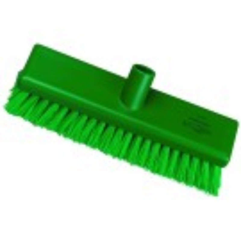 Green Hygiene Flat Sweeping Broom in Medium, 300mm
