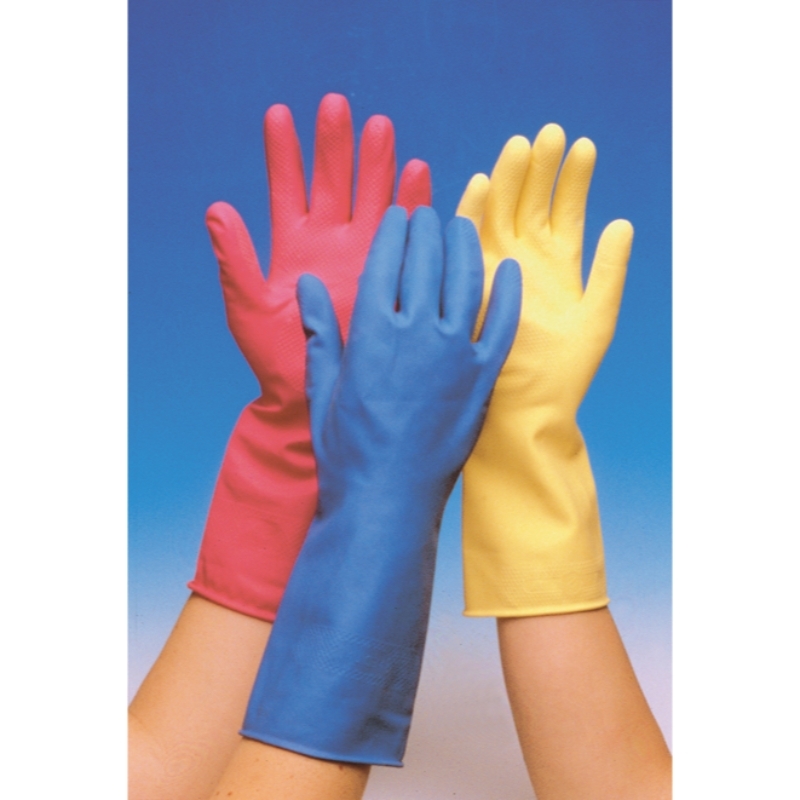 Rubber Gloves Blue Med 1 Pair