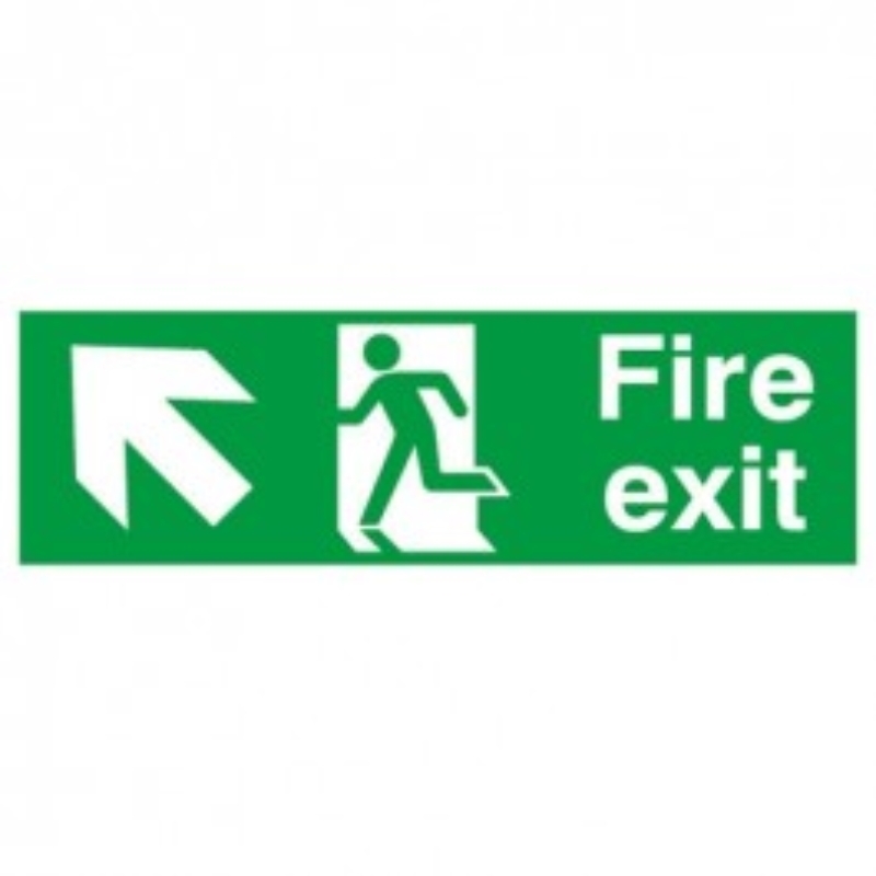 Fire Exit Arrow Up and left