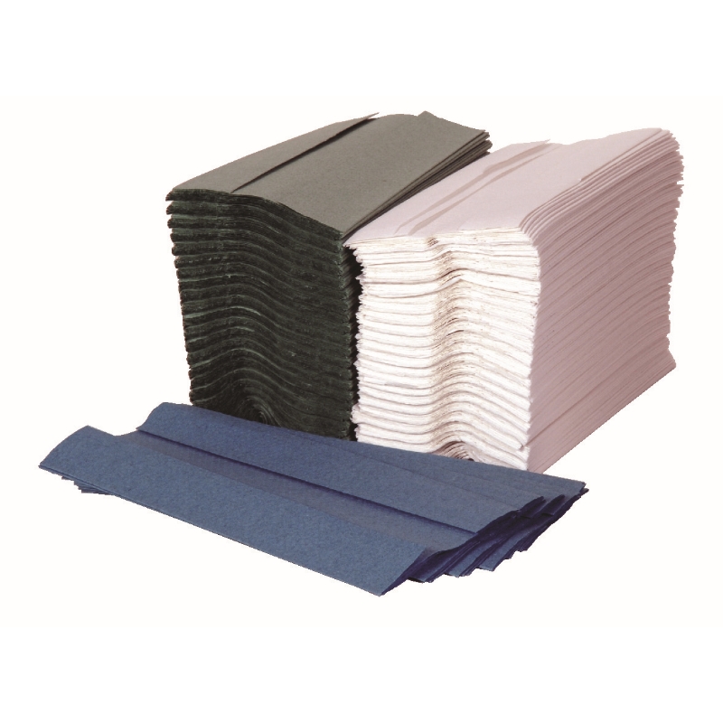 C-Fold Hand Towels, Green 1 ply