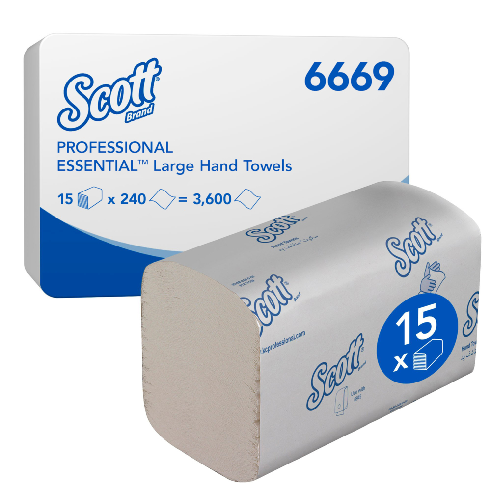 Scott Essential Hand Towels x 3600, 1 ply, Multifold