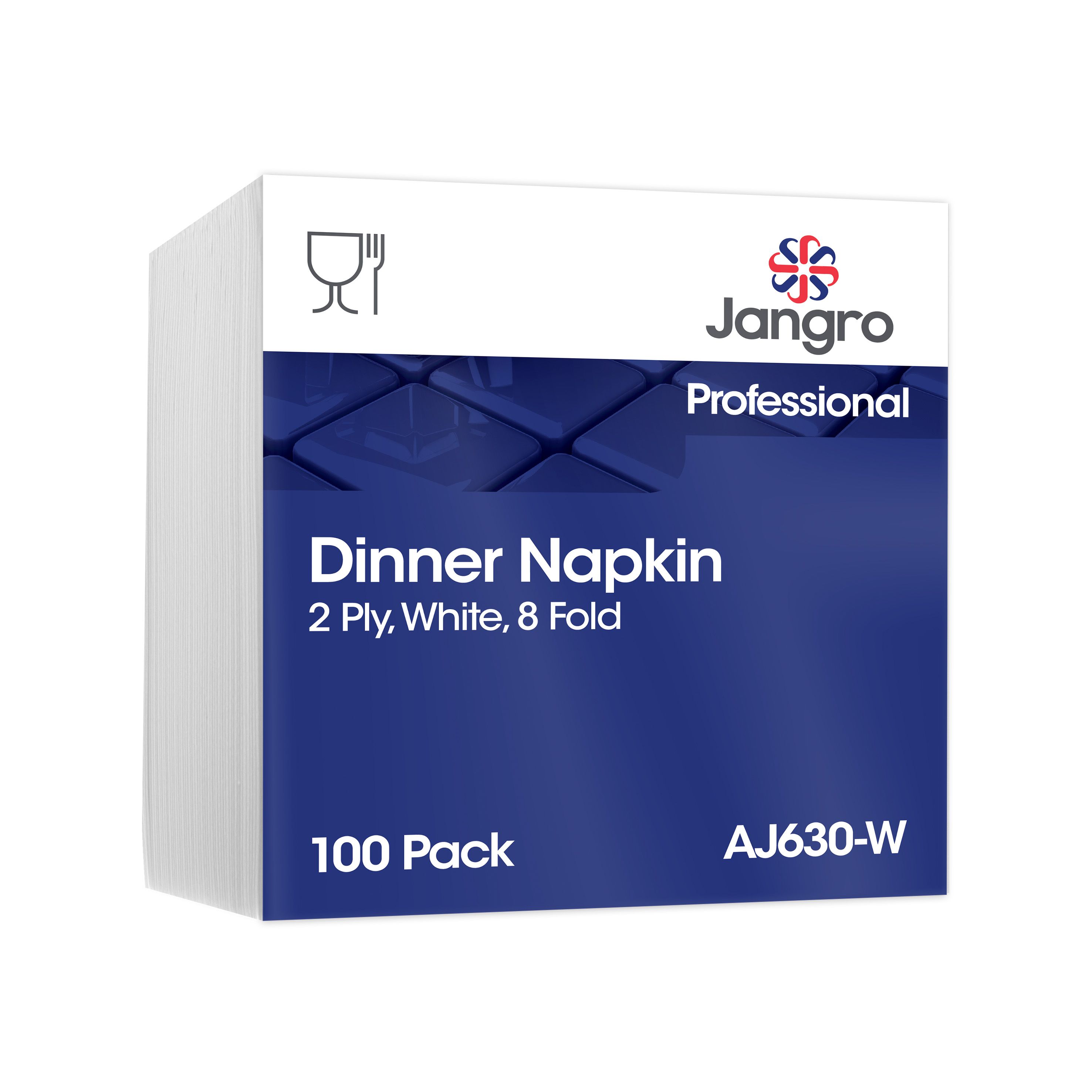 Professional Dinner Napkin 8-fold White