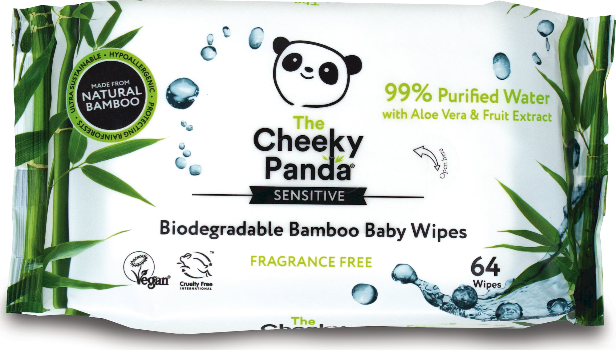 Cheeky Panda Baby Wipes x64 24 packs