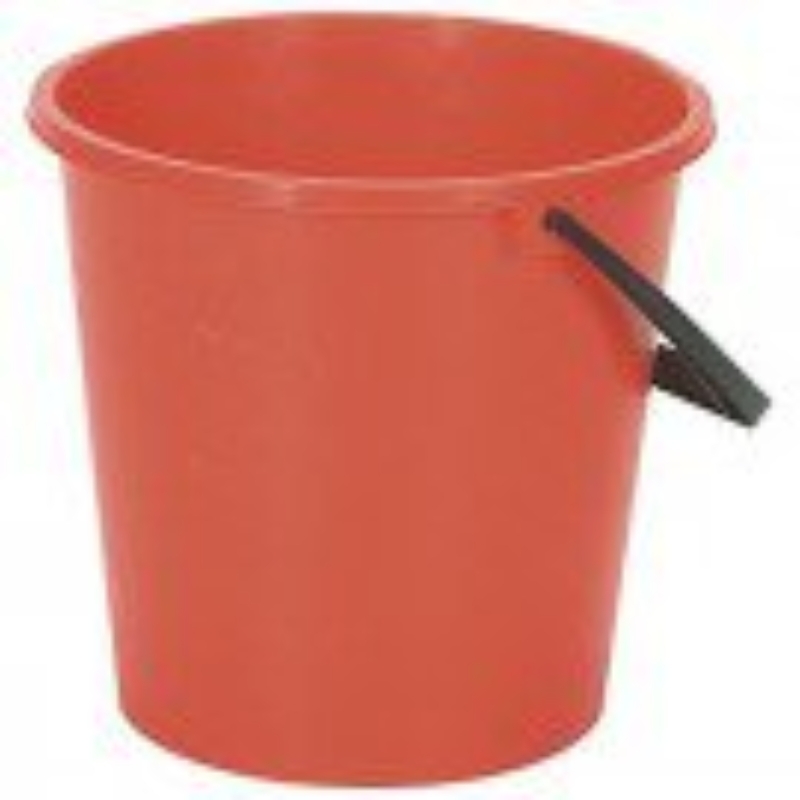 2 Gallon Round Bucket Red