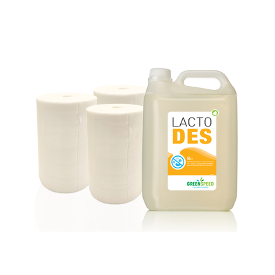Refill Pack Lacto Des with 3x Wipes (250) and Lacto Des 5l